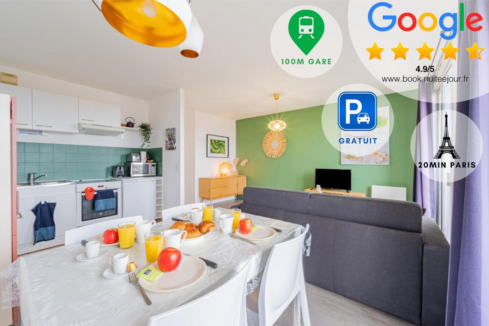 Appart'Hotel Versailles Saint Cyr L'Ecole - Gare Sncf A 100M Et Parking Prive Dış mekan fotoğraf